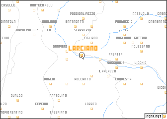 map of Larciano