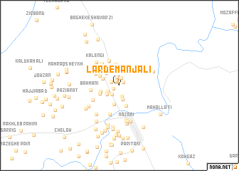 map of Lard-e Manjalī