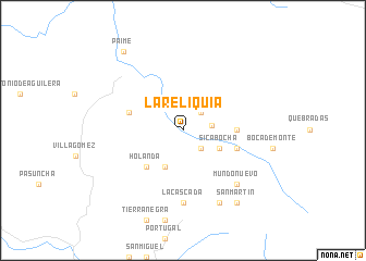 map of La Reliquia