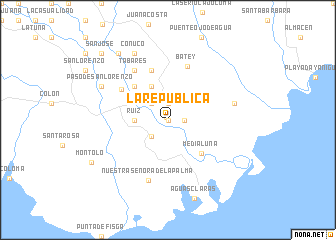 map of La República