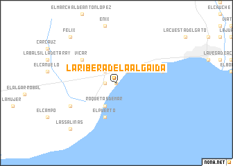 map of La Ribera de la Algaida