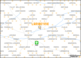 map of La Ribeyrie