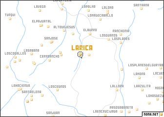 map of La Rica