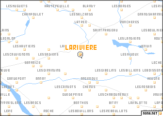 map of La Rivière