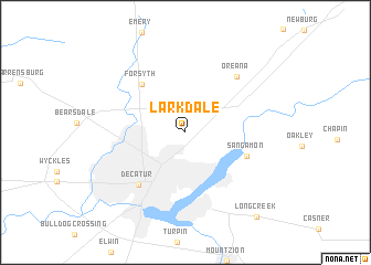 map of Larkdale