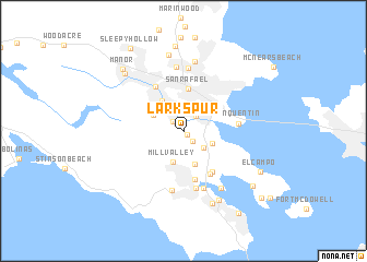 map of Larkspur