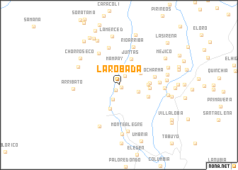 map of La Robada