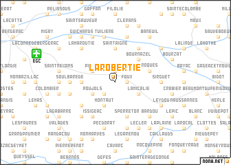 map of La Robertie