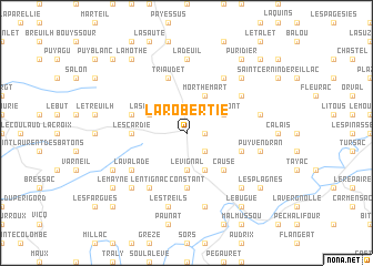 map of La Robertie