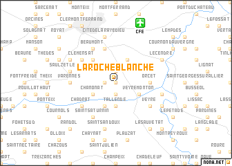 map of La Roche-Blanche