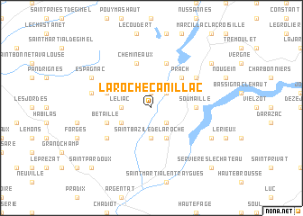 map of La Roche-Canillac