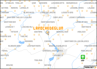 map of La Roche-de-Glun