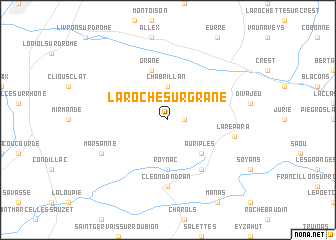map of La Roche-sur-Grane
