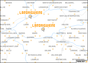 map of La Romiguière
