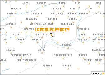 map of Laroque-des-Arcs