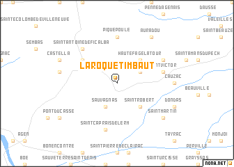 map of Laroque-Timbaut