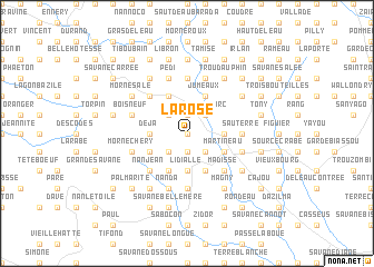 map of La Rose