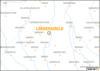 map of Larressingle