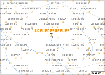 map of La Rue des Merles