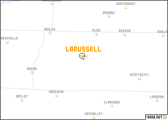 map of La Russell