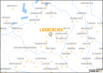 map of Las Acacies