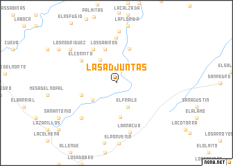 map of Las Adjuntas