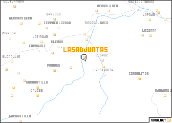 map of Las Adjuntas