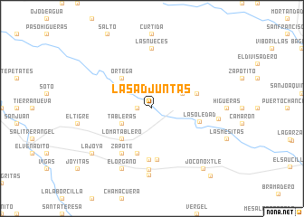 map of Las Adjuntas