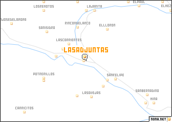 map of Las Adjuntas