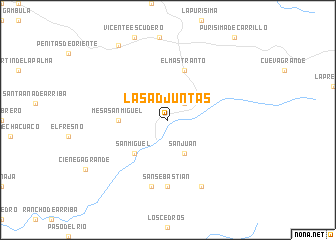 map of Las Adjuntas