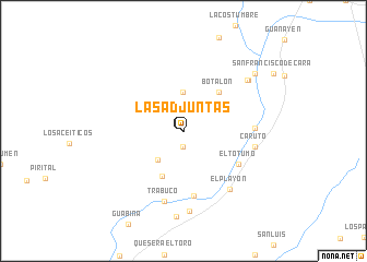 map of Las Adjuntas