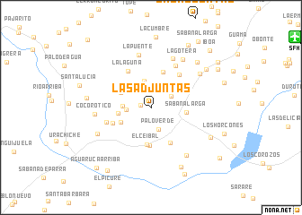 map of Las Adjuntas