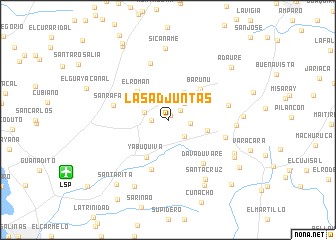 map of Las Adjuntas