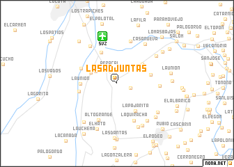 map of Las Adjuntas