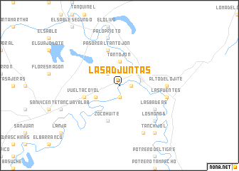 map of Las Adjuntas