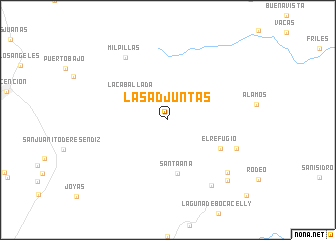 map of Las Adjuntas