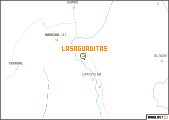 map of Las Aguaditas