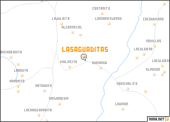 map of Las Aguaditas