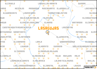 map of Las Agujas