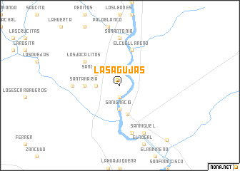 map of Las Agujas