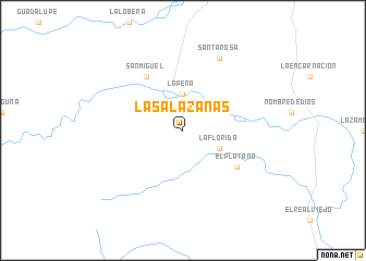 map of Las Alazanas