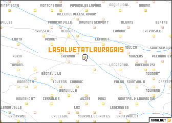 map of La Salvetat-Lauragais