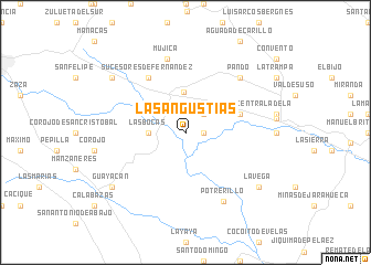 map of Las Angustias