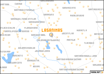 map of Las Ánimas