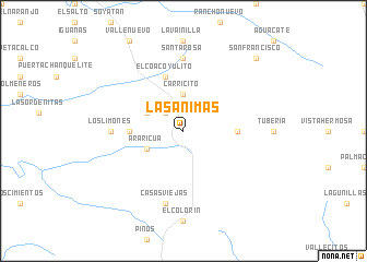 map of Las Ánimas