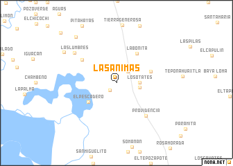 map of Las Ánimas