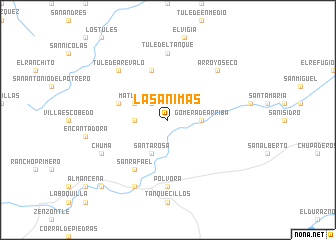 map of Las Ánimas