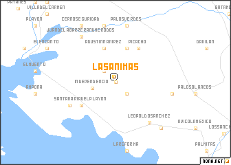 map of Las Ánimas