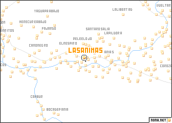 map of Las Ánimas