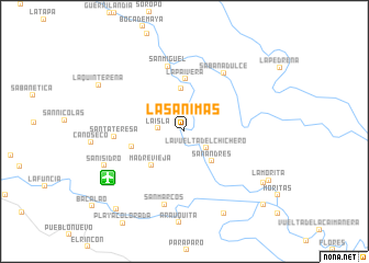 map of Las Ánimas